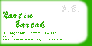 martin bartok business card